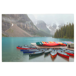 Impresión En Metal Moraine Lake Canoes