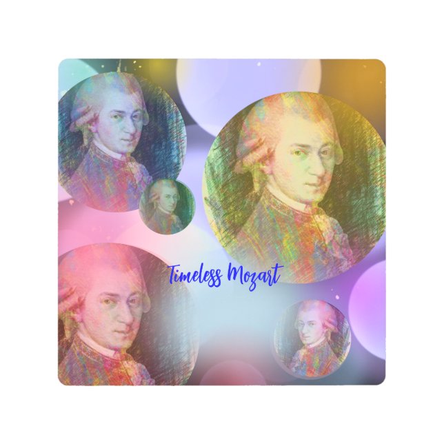 Impresión En Metal Mozart sin tiempo (Anverso)