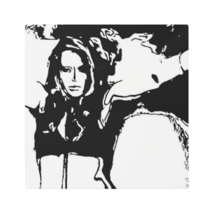 Impresión En Metal Mujer Bruja