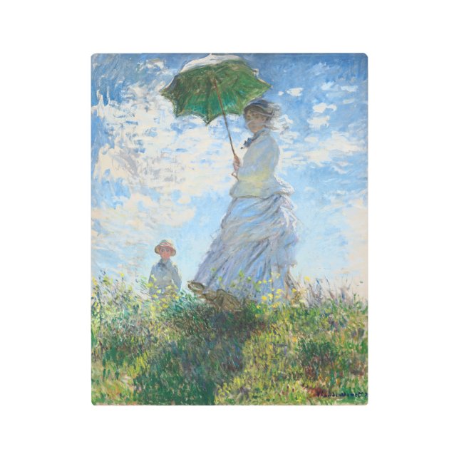 Impresión En Metal Mujer con Parasol, Madame Monet y su hijo (Anverso)