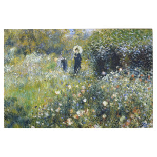 Impresión En Metal Mujer con sombrilla en un jardín por Auguste Renoi