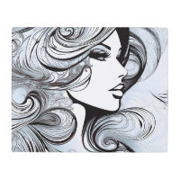 Mujer elegante blanca y negra de estilo moderno