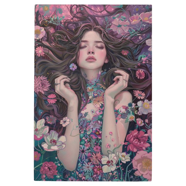 Impresión En Metal *~* Mujer Meditación SC4 Diosa Esotérica (Anverso)