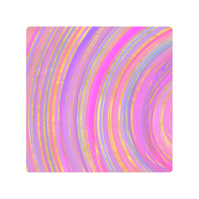 Impresión En Metal Multicolor y oro (Anverso)