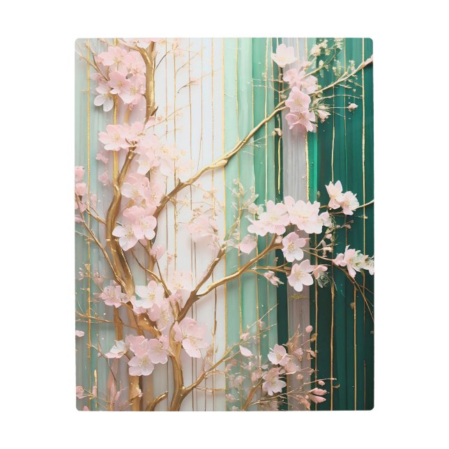 Impresión En Metal Muro de florecimiento de cerezos en flor (Anverso)