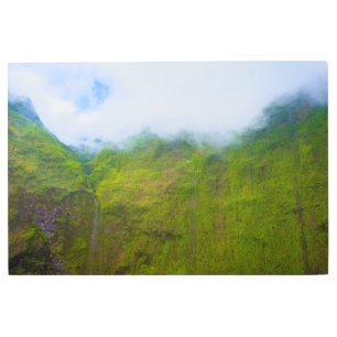 Impresión En Metal Muro de lágrimas, Monte Waialeale, Kauai, Hawaii