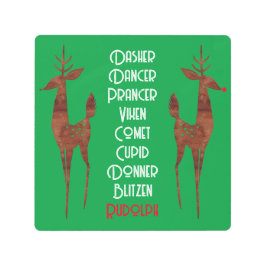 Impresión En Metal Muro metalizado A - Rano de Santa - Nariz roja de