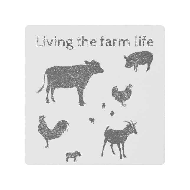 Impresión En Metal Nacido en un granero (Anverso)