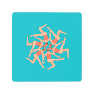 Impresión En Metal Nadadores - Natación Sincronizada