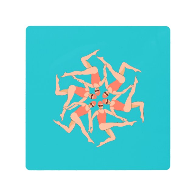 Impresión En Metal Nadadores - Natación Sincronizada (Anverso)