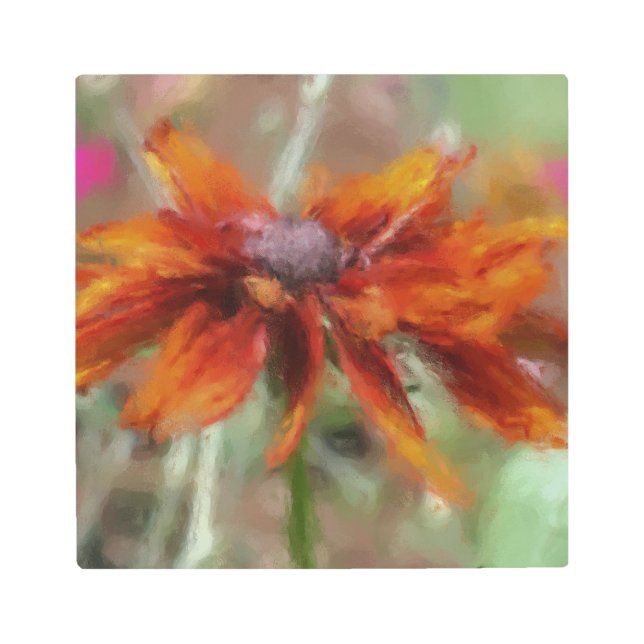 Impresión En Metal Naranja Black Eyed Susan (Anverso)