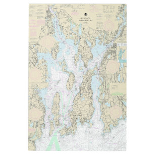 Impresión En Metal Narragansett Bay Nautical Chart 13221