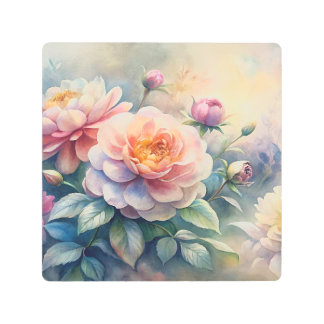 Impresión En Metal naturaleza con rosas