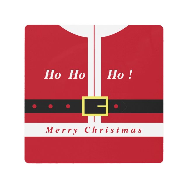 Impresión En Metal Navidades divertidos Santa Metalizado Print (Anverso)