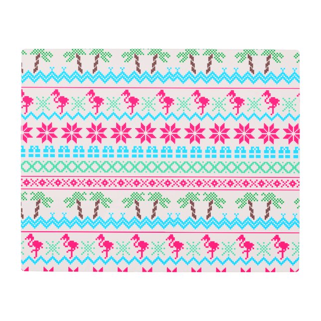 Impresión En Metal Navidades feos sudan flamenco tropical (Anverso)