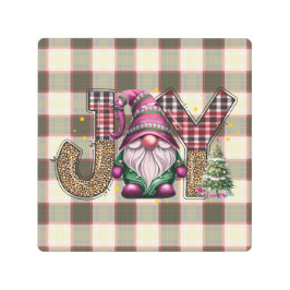 Impresión En Metal Navidades Joy Nórdica Gnome Juega Girly