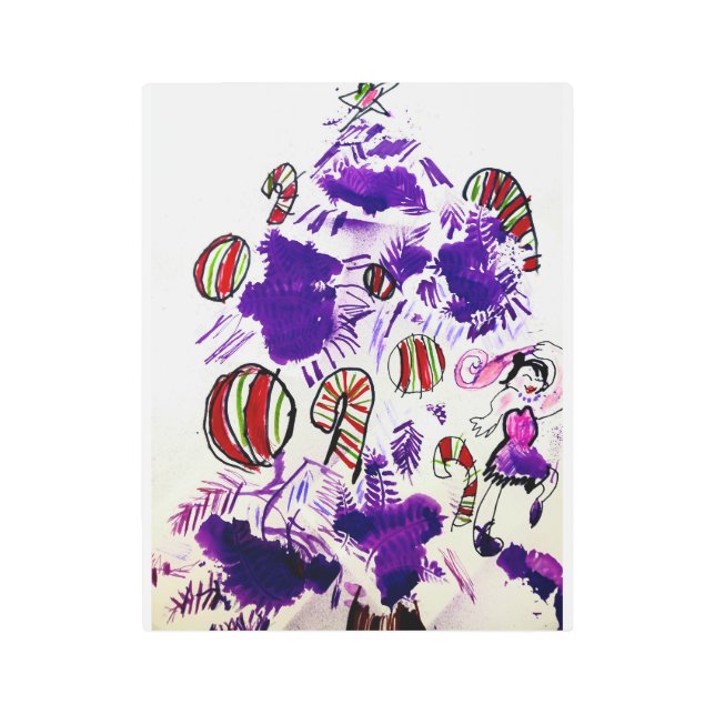 Impresión En Metal Navidades morados (Anverso)