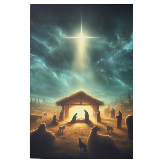 Impresión En Metal Navidades/Natividad/Jesús (Anverso)