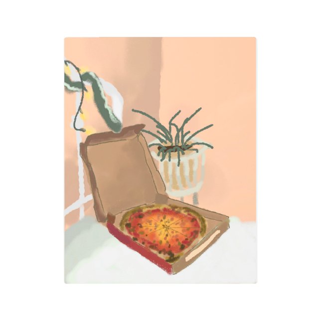 Impresión En Metal Navidades Pizza (Anverso)