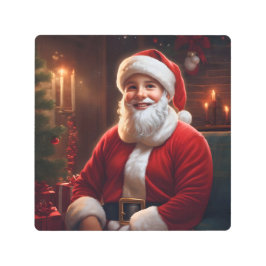 Impresión En Metal Navidades rusos vibes cute a chico feliz Santa Cla