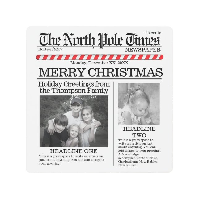 Impresión En Metal Navidades singulares de vacaciones divertidos en S (Anverso)