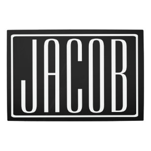 Impresión En Metal Negrita y moderna tu nombre o palabra   Blanco sob