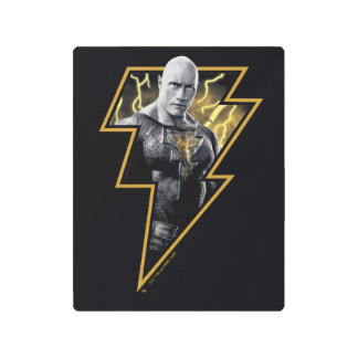 Impresión En Metal Negro Adam Gray y Gold Lightning Graphic