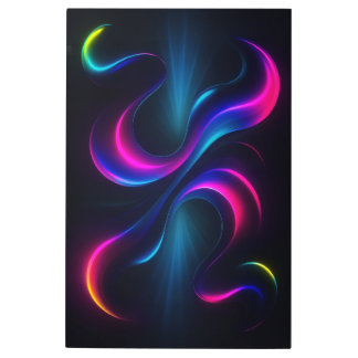 Impresión En Metal Neon Dreams III Metal Wall Art | Modern Abstract