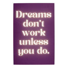 Impresión En Metal Neon Motivation Wall Art - Cita Inspiradora