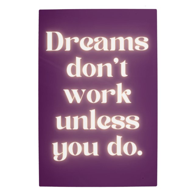 Impresión En Metal Neon Motivation Wall Art - Cita Inspiradora (Anverso)