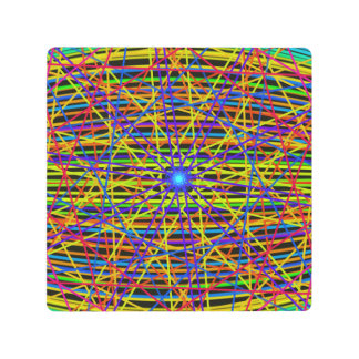 Impresión En Metal Neon Web Fractal