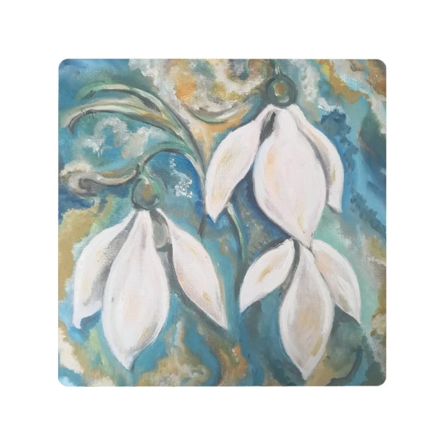 Impresión En Metal Nevadas en el jardín esmeralda (Anverso)