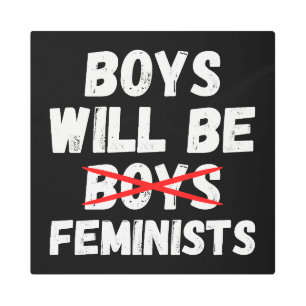 Impresión En Metal Niño Feminista - Los chicos serán feministas II