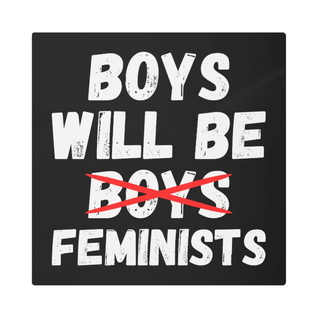 Impresión En Metal Niño Feminista - Los chicos serán feministas II (Anverso)