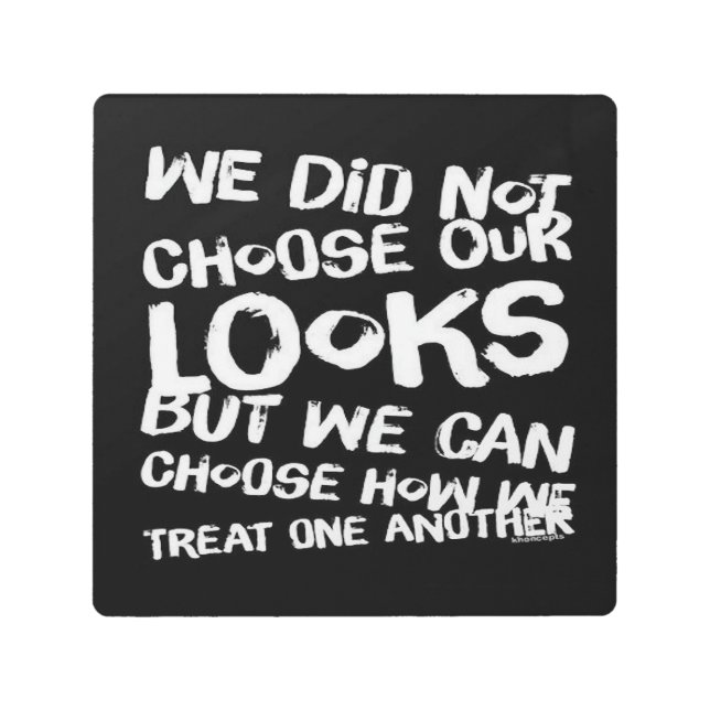 Impresión En Metal No Escogimos Nuestros Aspectos (Anverso)