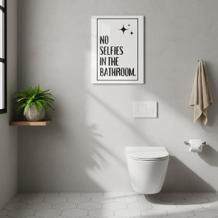 Impresión En Metal No Hay Selfies En El Baño