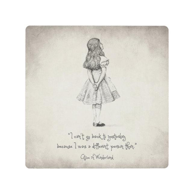 Impresión En Metal No puedo volver citar ayer (Anverso)