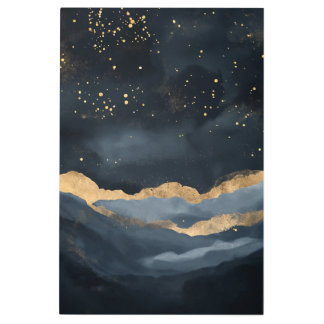 Impresión En Metal Noche de oro