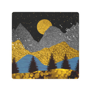 Impresión En Metal Noche de oro