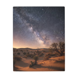 Impresión En Metal Noche del Desierto con Estrellas - Estilo Starligh