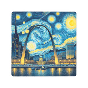 Impresión En Metal Noche estrellada St. Louis Missouri