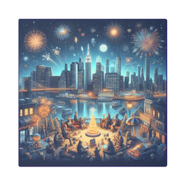 Impresión En Metal Nochevieja en Nueva York