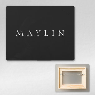 Impresión En Metal Nombre clásico (o palabra)   Blanco y negro