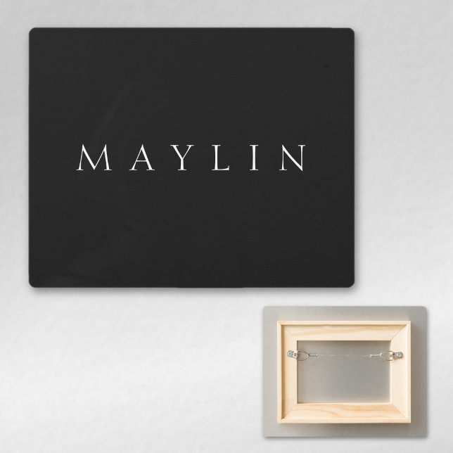 Impresión En Metal Nombre clásico (o palabra) | Blanco y negro (Subido por el creador)