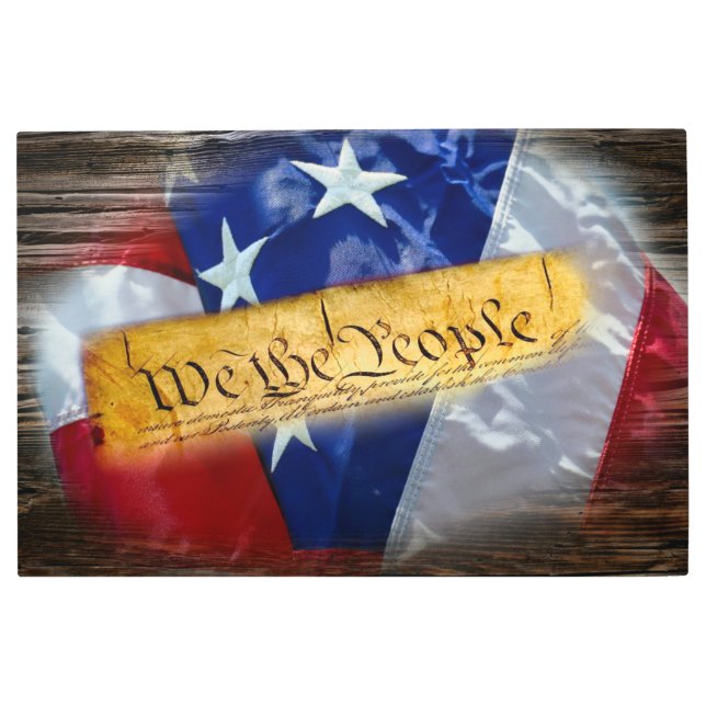 Impresión En Metal Nosotros, la bandera estadounidense del pueblo (Anverso)