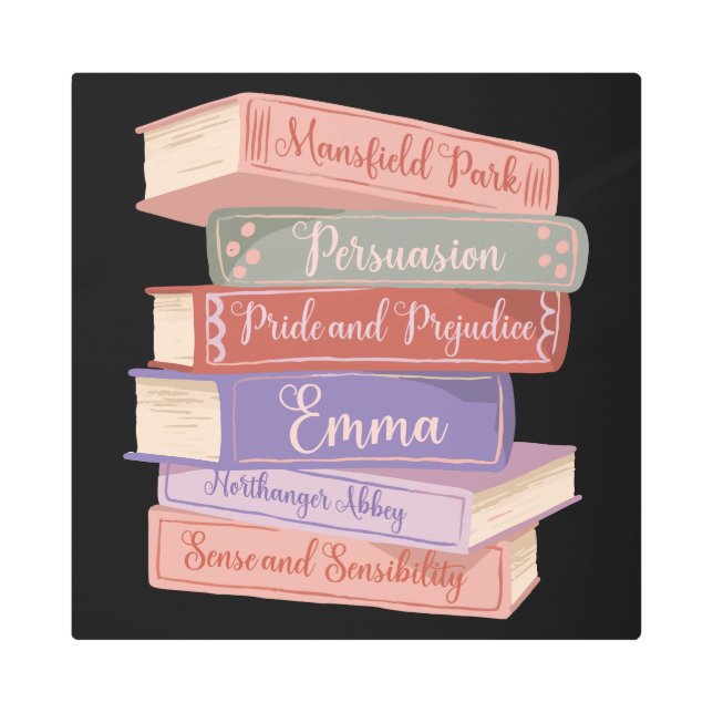 Impresión En Metal Novelas de Jane Austen V (Anverso)