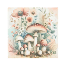 Núcleo del algodón | Hongos y flores vintage