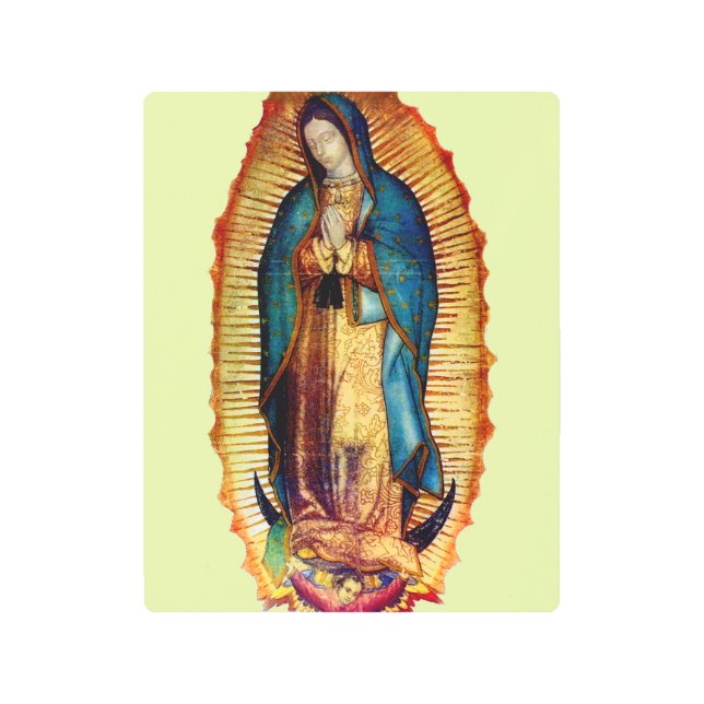 Impresión En Metal Nuestra Señora de Guadalupe Tilma Réplica Metaliza (Anverso)