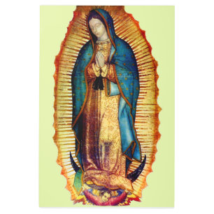 Impresión En Metal Nuestra Señora de Guadalupe Virgen Tilma 24"x36" R