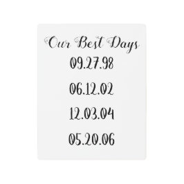 Impresión En Metal Nuestros mejores días Bonito Vintage Keepsake